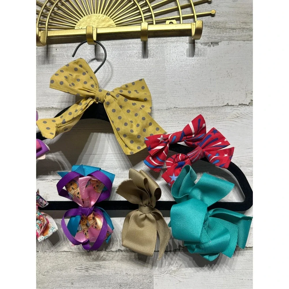 Lot of 10 Hair Bows - Bows on Alligator Clips‎ - Good Used Condition